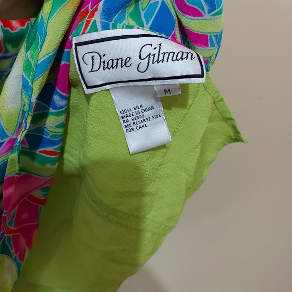 Diane Gilman Tropical Silk Tank Top - Picture 5 of 6